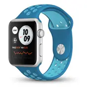 Silicone Apple Watch Band Sport Loop For Apple Watch 44mm Blue/Sky Blue