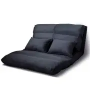 Floor Sofa Bed Lounge Couch Folding 2 Seat Chaise PU Leather 227x110 cm