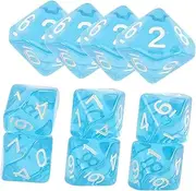 WESIEVYA 20Pcs Sided Acrylic Dice Transparent Classroom Teaching Dice Polyhedral Role Playing Game Accessories for Board Games and Learning Activities
