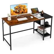 1.2m Computer Table Desk Book Storage Student Study Home Office Workstation Vintage Oak Finish