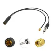 FM/AM DAB + Car Radio Active Antenna Aerial Splitter Adapter Cable SMA Converter