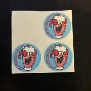 Vtg 80’s Trend Matte “SCOOPENDOUS” Milkshake Scratch & Sniff Stickers - HTF