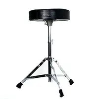 RockJam DP-001 Adjustable Drum Stool Drum Throne with Padded Seat, Black, ‎35 x 30 x 10 cm