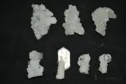 apophyllite on chalcedony & stilbite lot 7 Nos mineral specimen india #435