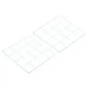 8"x8" Wire Grid Panel, 2 Pack Wall Grid Decorative Board Photo Display White