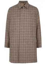 Paul Smith Houndstooth Wool Coat - Brown - M M