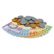 44pcs Australian Play Money Coins & Notes Maths Pretend Shopping