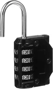 Hoement 4- Luggage Lock Zinc Alloy Suitcase Padlock Easy Password for Safe Travel