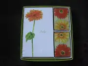 Vintage DESIGN Boxed Bridge Gift Set ~ Gerbera Daisy ~ Factory Sealed