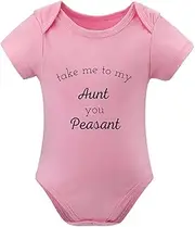 [WOOYONGING] Take Me To My Aunt You Peasant Newborn Bodysuit Girl Short Sleeve Bring Home Outfits for Baby Girl White Girl Baby