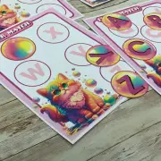 Pretty Kitty Bubble Match Game - Uppercase & Lowercase Match - DIY KIT -