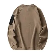 Men's Zip Up Hoodie Zip Sweatshirt Fleece Hoodie Yellowish brown Reddish brown Black Army Green Navy Blue Standing Collar Plain Zip Up Front Pocket Sports Out