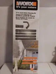 Worx 11 Ft. Reach Gutter Cleaning Kit. WA4090 New In Box.