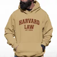 在飛比找蝦皮商城精選優惠-HARVARD LAW JUST KIDDING 中性帽T 