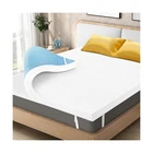 4 Inch Gel Memory Foam Mattress Topper Queen Size, High Density Ventilated Me...