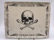GANZ Halloween Pick Your Poison Serving Platter (EH46011) Skull n Crossbones
