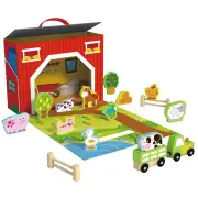 Tooky Toy Co Farm Play Box 30x10x22cm