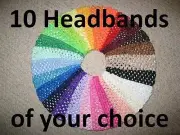 NEW "Pick 10 - CROCHET HEADBANDS" 1.5 inch Girls Elastic Head Bands Hair Bow