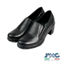 在飛比找momo購物網優惠-【IMAC】義大利經典高跟懶人樂福鞋 黑色(455400-B