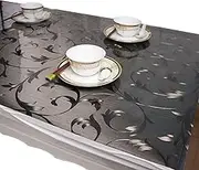 FANIVIN PVC Tablecloths Desk Table Mat Tablecovers Rectangle Square Table Covers Multifunction Waterproof Durable Brown 60 * 120cm