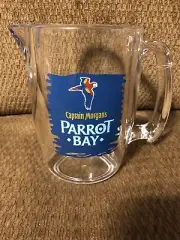 NOS Vintage Captain Morgan Parrot Bay Rum Bar Pitcher Promo Heavy Acrylic