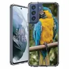 For Samsung Galaxy S20 S21 S23 S24 FE 5g TPU Case+Glass(Yellow Macaw)