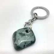 Blue Jade Pebble Keychain Nephrite Jade Stone Vonsen Ranch Marin California #2