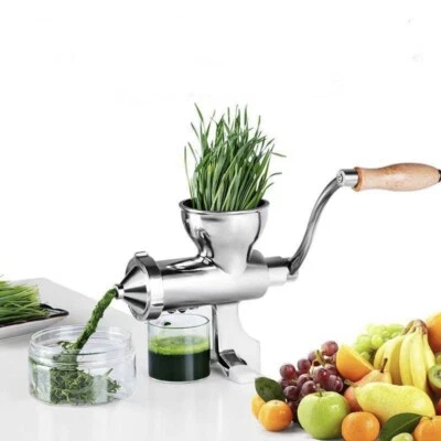Stainless Steel Wheatgrass Juicer Manual Fruit Vegetable Juice Press Extractor