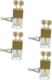 [Outanaya] 4Pcs Car Essential Oil Diffuser Bottles Elegant Decor for Car Vent Perfume Bottles for Aromatherapy Premium Quality Air Freshener for Home Vehicle