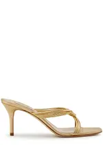 Arteana Capri 75 Leather Mules - Gold - 6 6