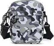 [CENMOO] Gincci Crossbody bag For Men, Small Shoulder Bag, Casual Satchel Bag Phone Purse, Bag Cell Phone Bag, Handbag for School Work Travel Outdoor (Camo)