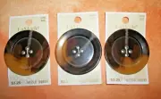 LaMode Style 29897 Large Brown Buttons 3 cards=3 buttons LOT#40