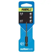 SUTTON 3.0mm 1/4-Hx Drill Bit HSS Co Metal Supabit D2130300
