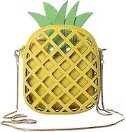 Fruit Shape Handbag PU Crossbody Metal Chain Shoulder Bag Adjustable Strap Clutch Jelly Purse