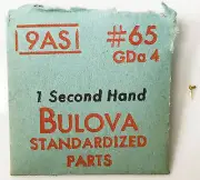 Bulova New 9AS GDA4 Vintage 1 Second Hand Only Gold #65 NOS Original Package