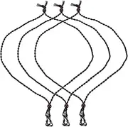 [Generic] 3pcs Braided Pendant Necklace Necklaces Necklace Holders Crystal Cage Necklace Holder Cage Necklace for Crystals Macrame Cord Holder Crystal Holder Necklace Cord Wax Rope Black