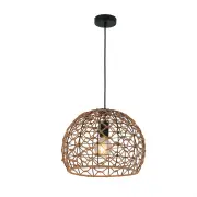 Canamo Interior Wine Hemp Rope Pendant Light - Brown