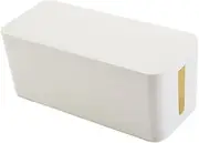 CLISPEED Power Cord Storage Box Wire Organizer for Cables Chargers Scratch Resistant Design for Home