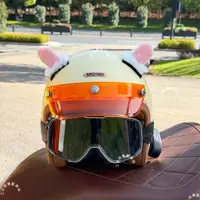 在飛比找蝦皮購物優惠-機車裝飾 安全帽裝飾 電瓶車頭盔兔耳朵裝飾摩托車網紅頭盔貓耳