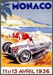 VINTAGE MONACO GRAND PRIX A1 SIZE PRINT poster a2 FOR YOUR FRAME