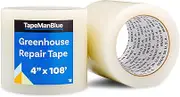 4" x 108' Roll of Greenhouse Repair Tape, Made in USA, Heavy Duty Poly Patch Tape, Clear Repair Tape for Greenhouses and Plastic Sheeting, UV Resistant Polyethylene Film Tape for Seaming & Splicing
