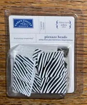KAREN FOSTER DESIGN Zebra Pizzazz Brads Black & White Scrapbook Foster Creativit