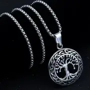 Tree Of Life Pendant Necklaces - Stainless Steel Chain Necklace Men Accessories