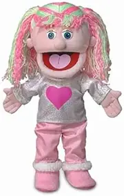36cm Kimmie, Pink Girl, Hand Puppet