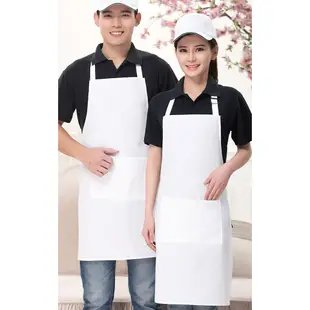 工作服廚師咖啡掛脖定圍裙餐廳廚房餐廳製圍裙男女廚師圍裙酒店