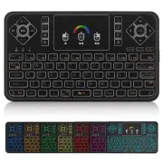 Q9 Mini Wireless Keyboard with Touchpad - Colorful Backlit Small Rechargeable...
