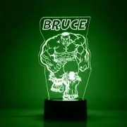 Incredible Hulk Personalized FREE Flintstones LED Night Light Lamp + Remote