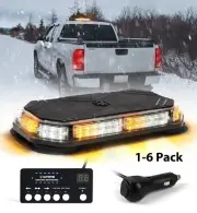 1-6 Pack 42 LED Rooftop Strobe Beacon Lights Emergency Safety Warning Flash Lamp