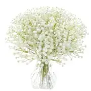 Babys Breath Artificial Flowers,30 Pcs Gypsophila Greenery Sprays,Real White
