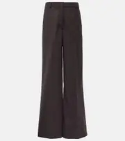 [Stella McCartney] Stella McCartney High-rise wool wide-leg pants AU 6 brown